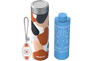 ‎KEKHEALTH KEKHEALTH Insulin Kühltasche 2-8 Grad, Insulin Kühlbox 1-3 Pen, Medikamenten Kühltasche für Reisen, TSA Insulin Kühler Diabetiker Tasche mit 2 Kühlakkus, QR Medizinischer Reiseanhänger(Braun)