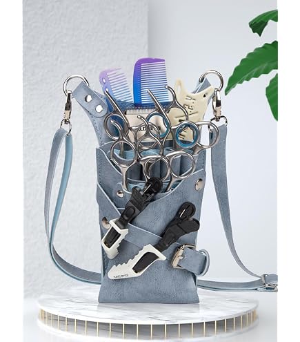 Friseur-Tooltasche Aus PU-Leder – Verstellbarer Taillengürtel, Wasserdicht, Für Scheren & Kämme