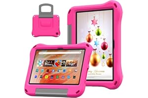DJ&RPPQ Fire HD 10 tablet Case for Kids(11th/13th Generation, 2021/2023 Release),Lightweight Shockproof Kid-Proof with Stand for Amazon Kindle Fire HD 10/Plus/Kids/Pro Tablet,Rose