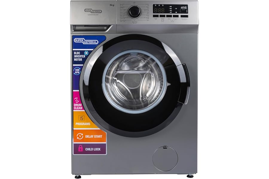 Super General 8 Kg Front Load Washing Machine