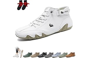 LOVEWLVNCL Botas Altas Italianas Hechas A Mano Unisex Zapatos Beck Minimalistas Al Aire Libre Zapatos Descalzos Informales Antideslizantes Transpirables for Caminar Senderismo Conducir Botas Chukka(Bianco,41 EU)
