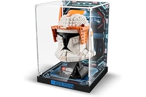 cooldac Acryl Vitrine Box für Lego 75350 Star Wars Clone Commander Cody Helm, staubdicht Transparent Clear Display Box Vitrine (Das Modell Nicht enthalten)
