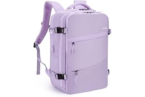 HOMIEE Damski plecak podróżny, 40 l, bagaż podręczny, plecak na laptopa o przekątnej ekranu 15,6", do pracy, szkoły, na weekend, podróż, plecak sportowy, na co dzień, torba szkolna, rozmiar kabiny