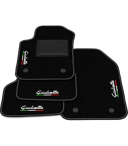 Tapis De Sol En Velours Pour Alfa Romeo Spider 84-94 - Noir Et Rouge, Neuf