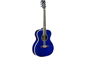 EKO GUITARS - NXT A100 SEE THROUGH BLUE, Chitarra Acustica Top in Abete, Fasce e Fondo in Mogano, Tastiera in South American Roupanà, Colore Blue