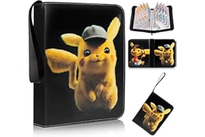 Egmelos 50 Seiten Sammelalbum, Wunderschön Bedrucktes PU-Cover-Album, Sammelkarten Album mit Reißverschluss, Karten Halter Ordner Buch Hält 400 Karten