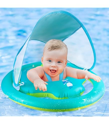 Flotador Infantil Con Sombrilla Extraíble 55x52 Cm | Asiento Ergonómico | Para Niños De 3 A 48 Meses