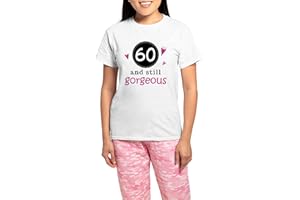 CafePress 60Th Birthday Gorgeous Women's Light Pajamas Women's Novelty Cotton Pyjama Set, Comfortable PJ Sleepwear