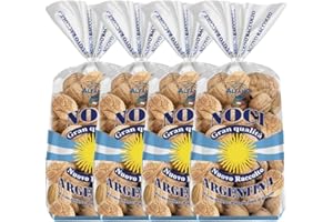 Alfano dal 1940 Noci con Guscio Argentina Gran Qualità 400g Ricche di Fibre, Magnesio e Fonte di Potassio Snack Ideale per una Dieta Equilibrata e Vegana (4 Pezzi)