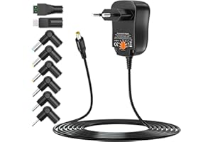 Outtag 12W 3V 4.5V 5V 6V 7.5V 9V 12V 1A 1000 mA Universal Multi de voltajes Cargador Adecuado para la estancia Haushaltsgeräte LCD,WiFi,Router,Bluetooth,Altavoz,Camera,CCTV,Tabletas,Smartphone