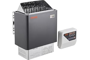VEVOR Poêle de Sauna Électrique Portable, 8 kW, 400 V 3 N, avec Minuterie 3 h, Contrôleur Numérique, 110℃ Max, pour Sauna 8-12 m³, Utilisation Commerciale de Douche Spa Hôtel, Pierres Non Incluses