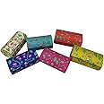 Purple Pink 6 Inch Wooden Embroidery Bangle Box For Women, Jewellery Organiser Box, Bangle Organiser Box, Wedding Return Gift For Women Storage Box, Jewellery Storage Box (Pack Of 3 Pcs)