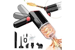 ‎D-LUMINA D-Lumina Handstaubsauger Akku, 12000Pa Auto Staubsauger Stark Mini-Staubsauger, Doppelfiltersystem,5 in 1 handstaubsauger kabellos, 3-Gang-Einstellung,für den Auto, Haus, Küche, Tierhaare (Schwarz)