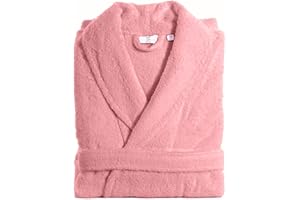 Jasmin Elinor Mens Ladies Unisex Egyptian Cotton Terry Towelling Shawl Collar And Hooded Bathrobe