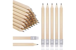 Cerolopy 40 Pieces Golf Pencils with Rubbers Half Pencils Small Pencils Mini Golf Pocket Pencils for Writing Drawing