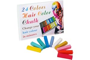 FIMATE Hair Chalk Pens 24 Pack, Temporary Hair Chalk Comb, Washable Hair Color Safe For Kids And Teen - For Party, Girls Gift, Kids Toy, Birthday Christmas Gifts For Girls, 24 Bright Colors