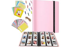 CYGJING Mini Album Photo 3 Pouces 432 Pochette,Album Photo avec DIY Albums Photo Scrapbooking Materiel,Petit Album Photo Compatible Avec Fujifilm Instax Mini 11 Mini 9 8 80/Polaroid Kameras et Papier (Rose)