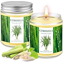 Ronoza Citronella Kerzen 6er Set - Teelichter Mit 10h Brenndauer