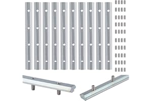 EYPINS 10 pièces 4040 Ecrous Longs 4 Trous Connecteurs Intérieurs pour 40-slot Profilés à Fente de 8 mm M6 Joints Droits 182mm et Vis M6*8mm pour Fixer 2 Profilés en Aluminium