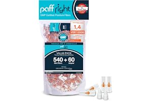 Paffright Slim 540+60 Cigarette Filter Munstycke, Cigarettfilter, Anti-Tjära Filter för Cigarett, Anti Tjära Filter, Plast Cigarettfilter 6 mm, Cigarettmunstycke för Slim