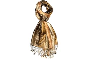 Lorenzo Cana - Herren Schal Schaltuch jacquardgewebt 100% Seide 70 cm x 190 cm Paisleymuster Brauntöne Seidenschal Seidentuch harmonische Farben 7808011