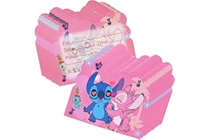 simyron 30pcs Inviti Compleanno Bambini Biglietti Invito, Inviti Bambini Battesimo per Bambini, Ragazze Festa Compleanno