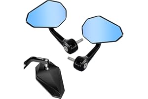 MTCRIGHTER Blue Lens Side Bar End Mirror for YAMAHA MT-09 MT-09SP 2021-2024, Aluminum Alloy Made