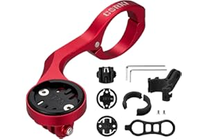 corki Cycles Out Front Handlebar Mounted Extended Bike Mount Holder Compatible for Wahoo Bryton Cateye Garmin Bike Computer 130 520 530 830 1030 Compatible with 31.8mm/25.4mm Bicycle Handlebar- Red