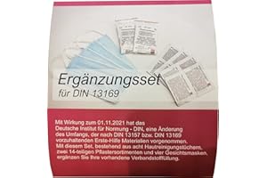 ‎WM-TEAMSPORT Ergänzungsset - erweitert die DIN 13169 auf die NEUE DIN 13169 für Verbandskasten Betriebe