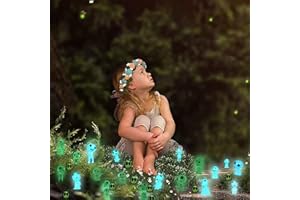 IJHYGD 40 Stück Baum Elfen Prinzessin Mononoke Figur Princess Mononoke Kodama Leuchtende Geister Figuren Anime Deko Gartenfiguren Gartenstatuen für Mikrolandschaft Zubehör Gartenarbeit Topfdekoration