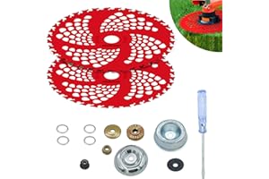 TBRFP 2-Pack 9" x 36T Carbide Tip Brush Cutter Blades Weed Eater Blades for Brush Cutter,Trimmer,Weed Eater,with 25.4mm/1'' or 20mm/0.78'' Arbor,Universal Adapter Kits