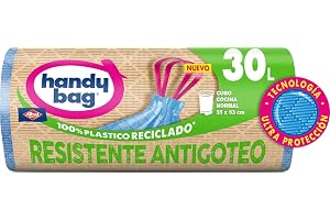 Handy Bag 30 l robusta trelagers soppåsar, droppfri, självtätande, 100% återvunnen plast, 12 stycken