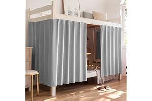 XGOPTS Students Dormitory Bunk Blackout Bed Curtain, Dormitory Bottom Bunk Blackout Bed Curtains Students Single Sleeper Shading Dustproof Bedding for Home School 1.35×2m