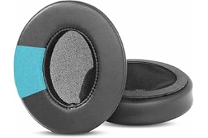 TaiZiChangQin H17 Cuscinetti auricolari più spessi in memory foam, compatibili con cuffie MPOW H17 H 17 (auricolari in pelle proteica)