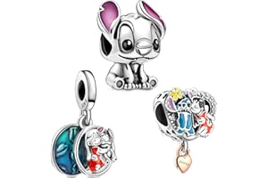 Tonsunul Charms 925 Sterling Silber Charms Anhänger Charms Set für Armbänder und Halskette, Winne Minnie Spider Cool Man Charms Armband Charms Anhänger Set Charms,Geschenke für Frauen 3-Stück/Paket