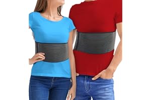 ARMSTRONG AMERICA Rib Brace Chest Binder | Rib Belt to Reduce Rib Cage Pain | Chest Compression Support for Rib Muscle Injuries, Bruised Ribs | Breathable Chest Wrap Rib Brace for Women Men (Large/XL - BLack - 44 Inch)
