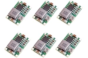 Konwerter DC-DC Step Down 4,75-23 V do 1-17 V 3 A Buck Converter Mini 360 LAOMAO regulowany regulator napięcia, moduł zasilacza (6 sztuk)