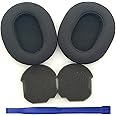 Adhiper Breathable Fabric Replacement Earpads for Sony WH-1000XM5 Headphones,Durable Ear Cushion,Memory Foam Headphone Earpads, Wear Comfortable Headphone Pads（Black）