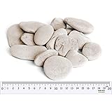 NWN Kiesel zum Bemalen | Ostfriesenkiesel/Küstenstein | hell-beige oder rötlich | Beach Pebbles (10 Stück, hell/beige)