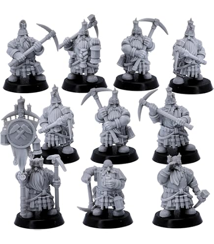 Warlord Logrim Battlefury – Zwerge Paladin Capt RPR 14304, Unbemalte Metall-Miniatur Von Reaper Miniatures