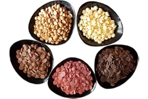 Legendary - it's all about beans et avec Callebaut pour les CALLETS NOIR/LAIT/BlANC/GOLD/RUBY 5 x 0,5 Kg - pastilles drops de chocolat belge pour fondue, comme boisson