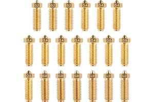 LALAGO 20 szt. mosiężnych dysz do Kobra 3/Kobra S1, zestaw dysz do Anycubic Kobra 3, Kobra 3 Combo, Kobra S1, Kobra S1 Combo (8 x 0,4 mm + 3 x 0,2 mm + 3 x 0,6 mm + 3 x 0,8 mm + 3 x 1,0 mm)