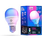 LIFX Colour A60 1000 lumen [E27], Miliardi di colori e bianchi, Lampadina LED Wi-Fi Smart, Non necessita di alcun ponte, Comp