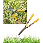 Depolife Grass Cutting Scissors Carbon Steel Fence Cutting Scissors Garden Shrub Grass Fence Scissors with Anti-Slip Handle