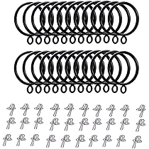 iPEAK 36 stuks messing gordijnringen 38 mm interne diameter metalen gordijnen grote ring opknoping haken voor gordijnroeden paal haak (messing