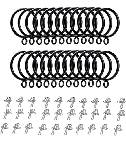 MroMax – 24 Anelli Per Tende Con Occhielli In Metallo – Diametro Interno 28 Mm, Colore Bianco – Scorrevoli E Antiruggine