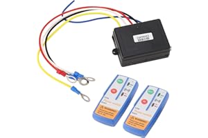 QQMORA Kit de Télécommande de Treuil Sans Fil, Système de Contrôleur de Commutateur de Télécommande Sans Fil de Treuil électrique 150ft 12V pour Camion ATV SUV
