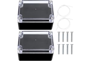 ZHUJIEHIGH 2 Pcs Boite Etanche Electrique Exterieur, Boîte de Jonction, Boitier Etanche Electrique Exterieur, Boîte de Derivation ABS IP65 Etanche Exterieur à Couvercle Transparent, 115 x 90 x 55 mm