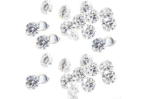 REAL-GEMS GRA Certified White Color Loose Moissanite Diamonds Lot With VVS Clarity Round Shape For Pendant Necklace and Jewlery Making