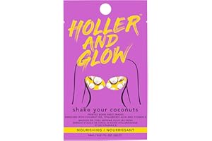 HOLLER & GLOW Holler And Glow Shake Your Coconuts Boob Masks, Coconut Printed Sheet Masks, Enriched with Peach Extract, Coconut Oil & Chia Seed, Hydrating with Hyaluronic Acid & Vitamin E, Vegan, Cruelty Free,15 ML